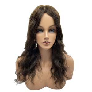 14x15cm & 16x16cm Big size human hair toppers with full silk based,brown and black curly hair toppers for women hair volume