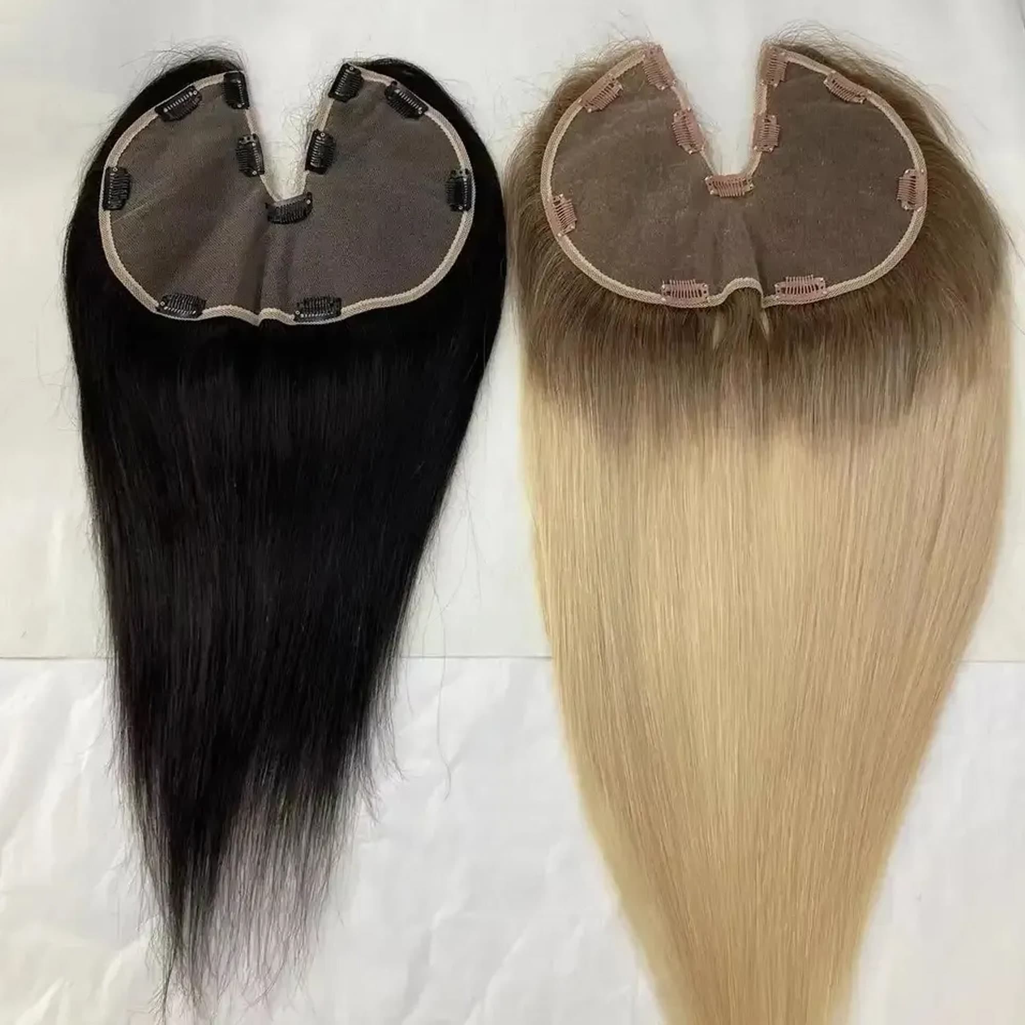 V shape clip top in hair extensions