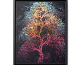 Cosmic Tree 3D Digital Exploration Canvas Art