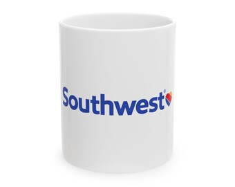 Taza de cerámica de Southwest Airlines