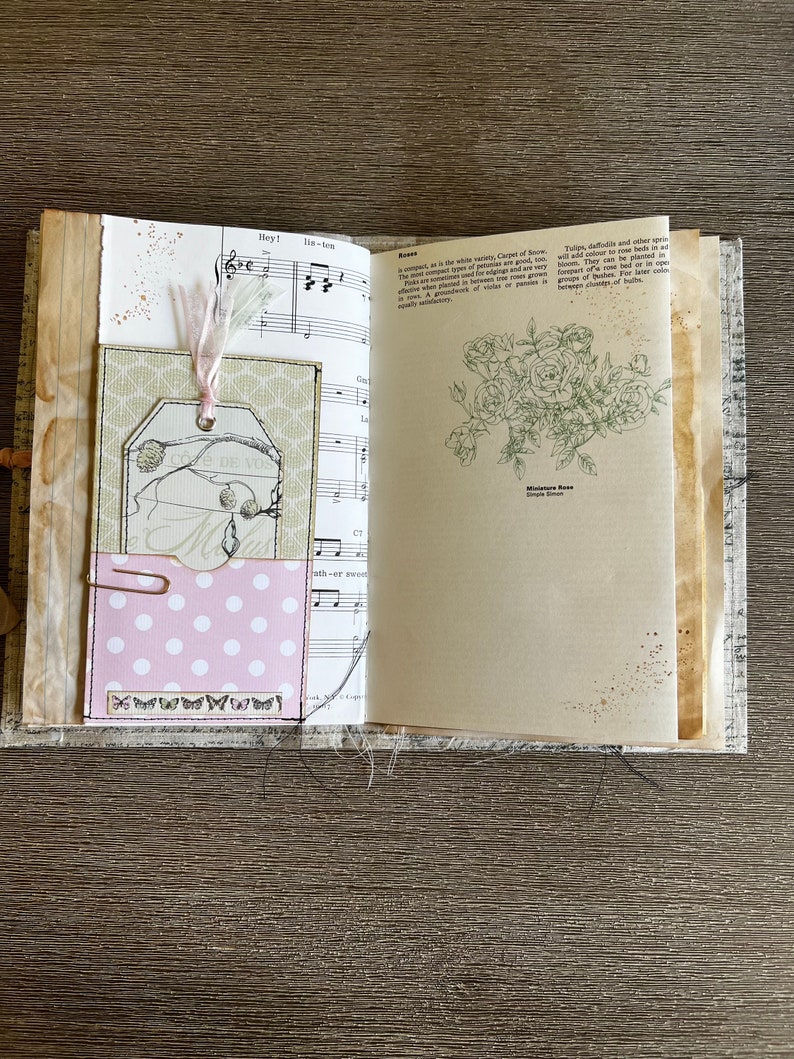 Fabric Covered Junk Journal peaches Etsy