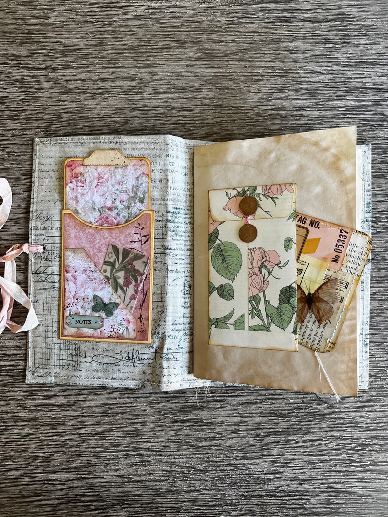 Fabric Covered Junk Journal peaches Etsy Australia