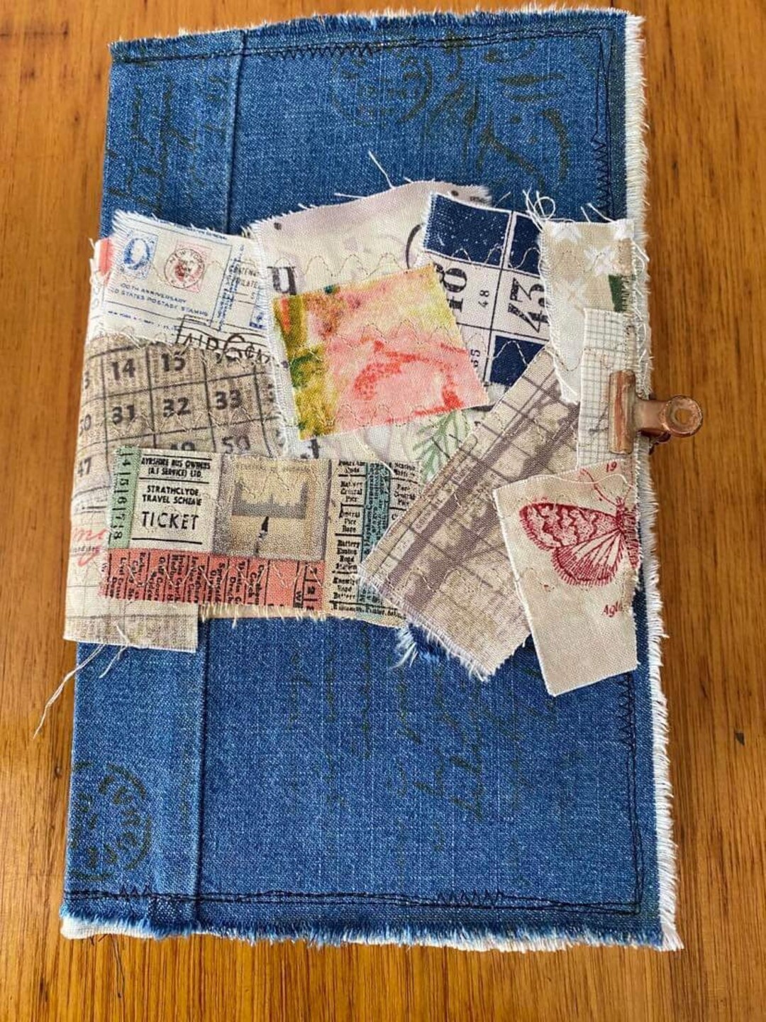 Denim Fabric Covered Junk Journal jean Etsy