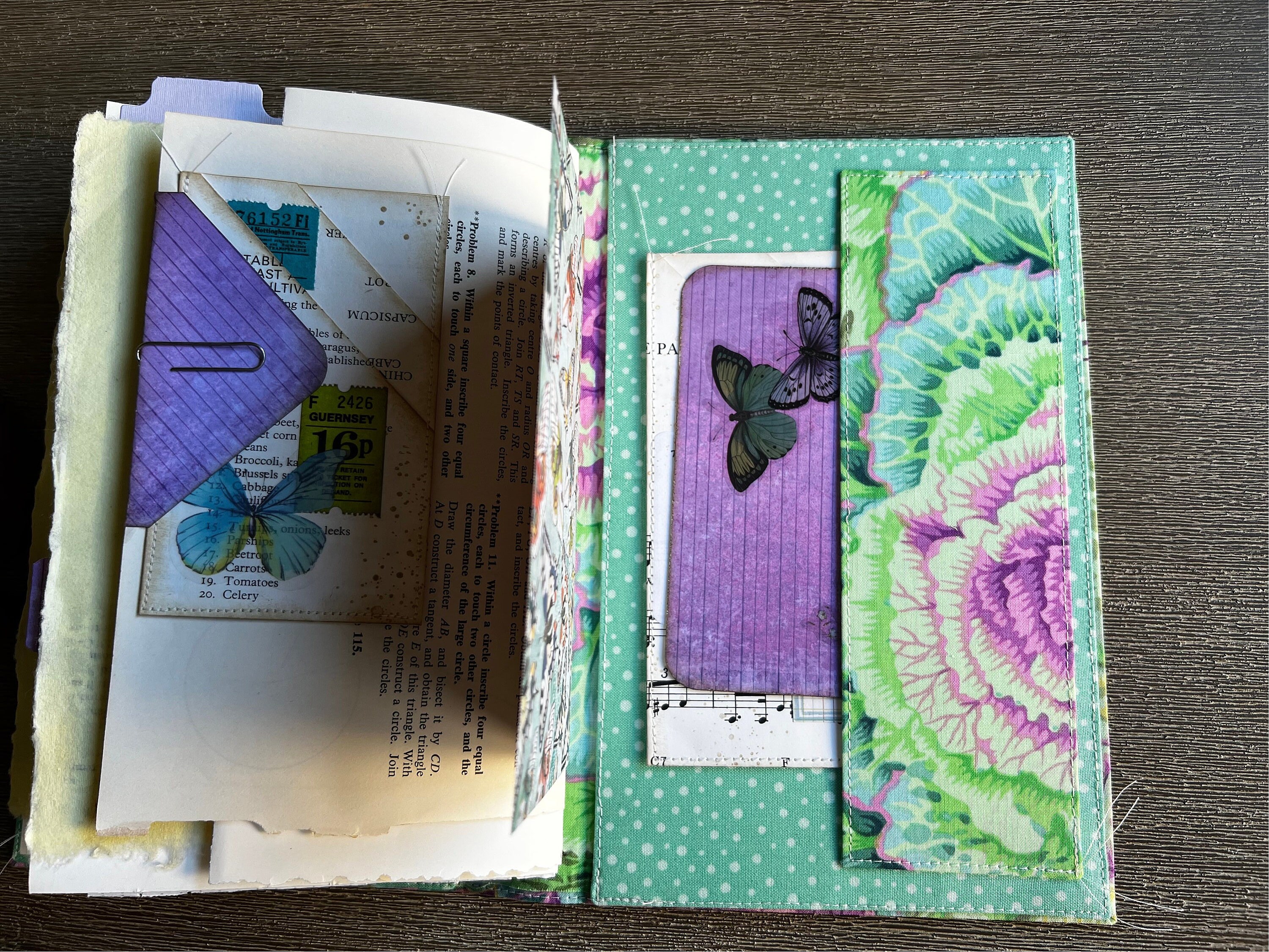 Fabric Covered Junk Journal violet Etsy