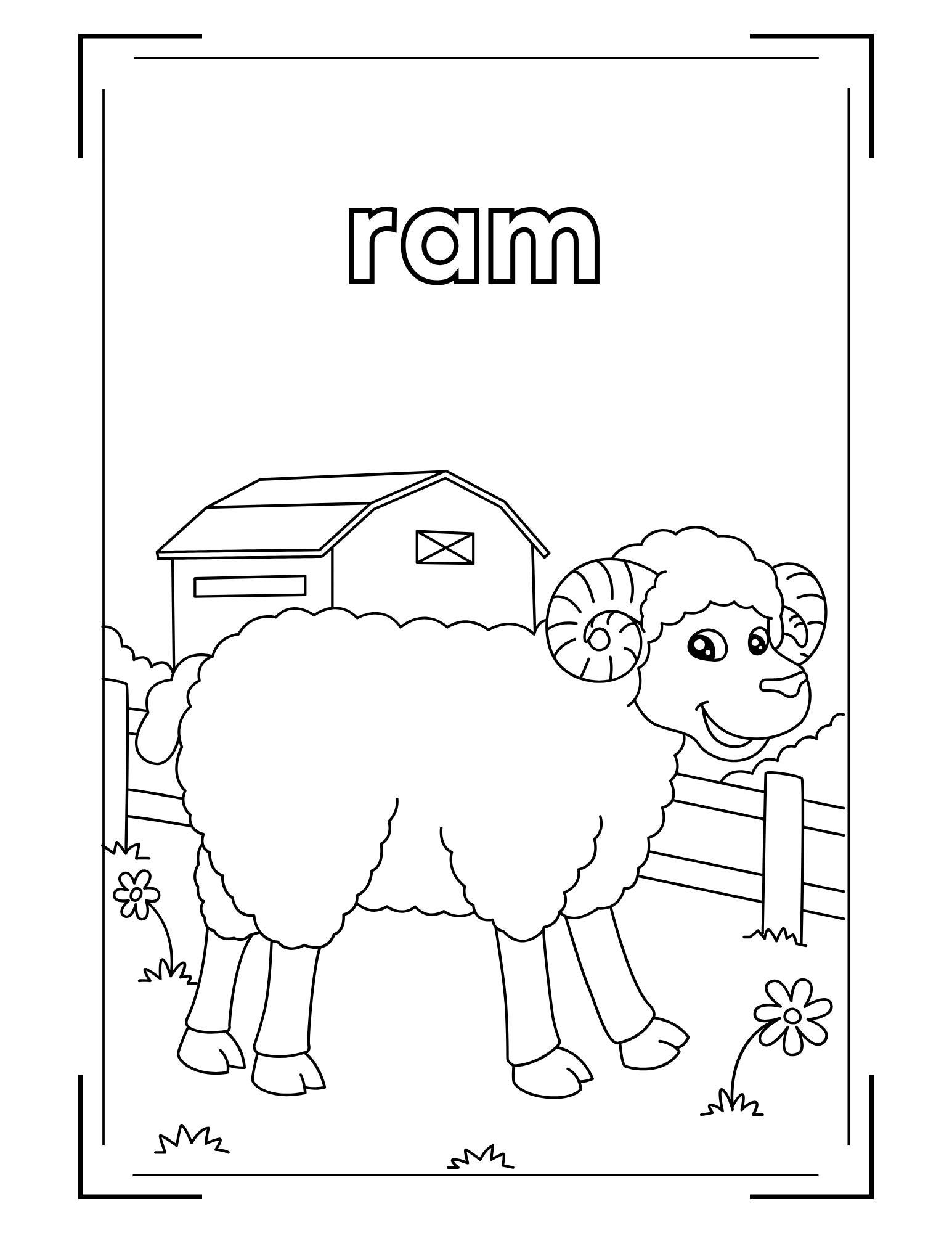 15 Farm Animal Coloring Pages for Kids – Toddler Preschool Printable ...