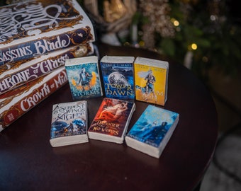 Custom mini book ornaments