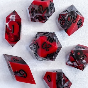 Blood Drop - Handmade Polyhedral Dice Set for DnD