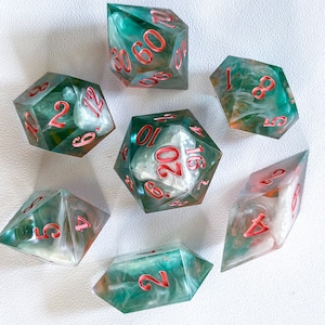She Sells Seashells - Handmade Polyhedral Dice Set for DnD