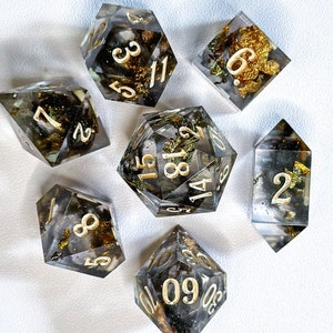 Thief in the Night - Handmade Polyhedral Dice Set for DnD