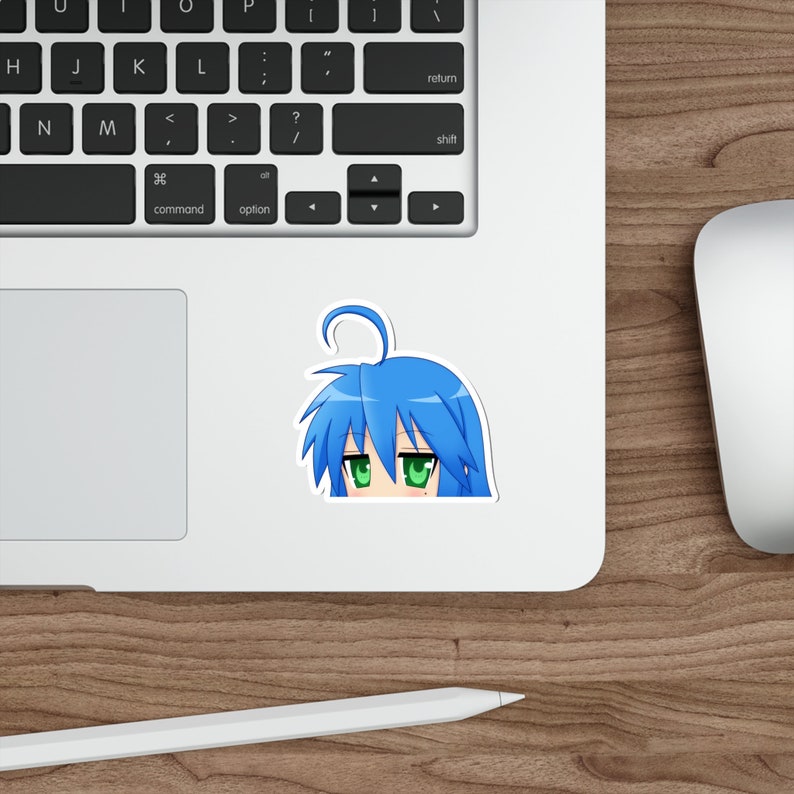 Lucky Star Konata Izumi Peeker Sticker 3" × 3"