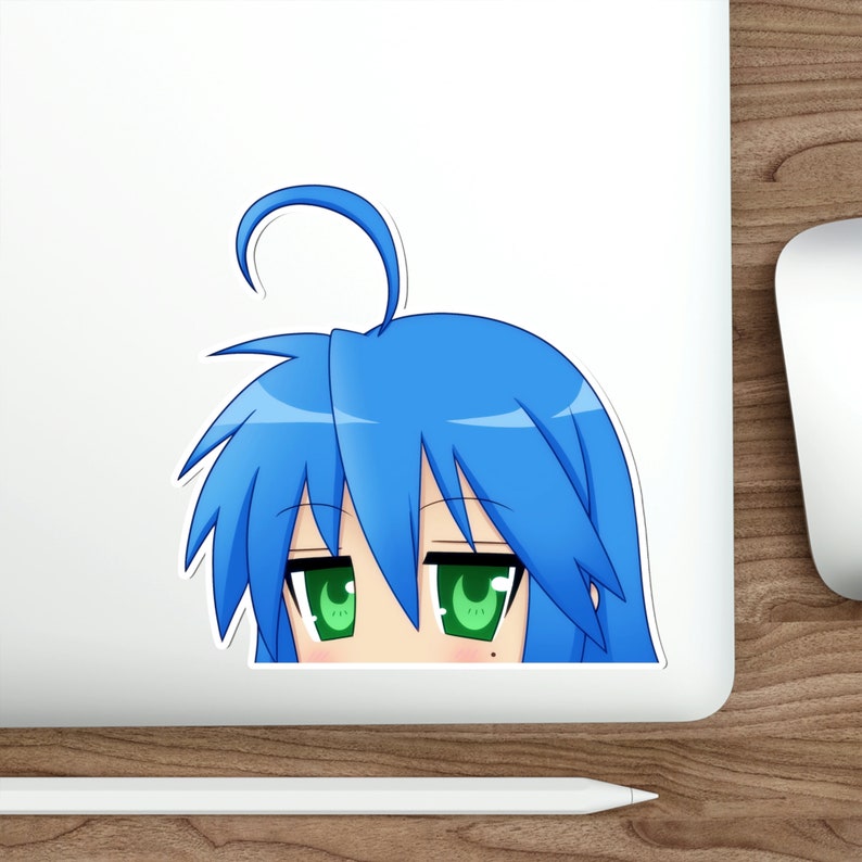 Lucky Star Konata Izumi Peeker Sticker 5" × 5"