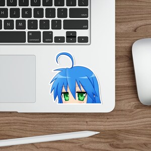 Lucky Star Konata Izumi Peeker Sticker 4" × 4"