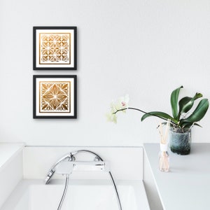 Set of 3 Modern Tapa Inspired Artworks