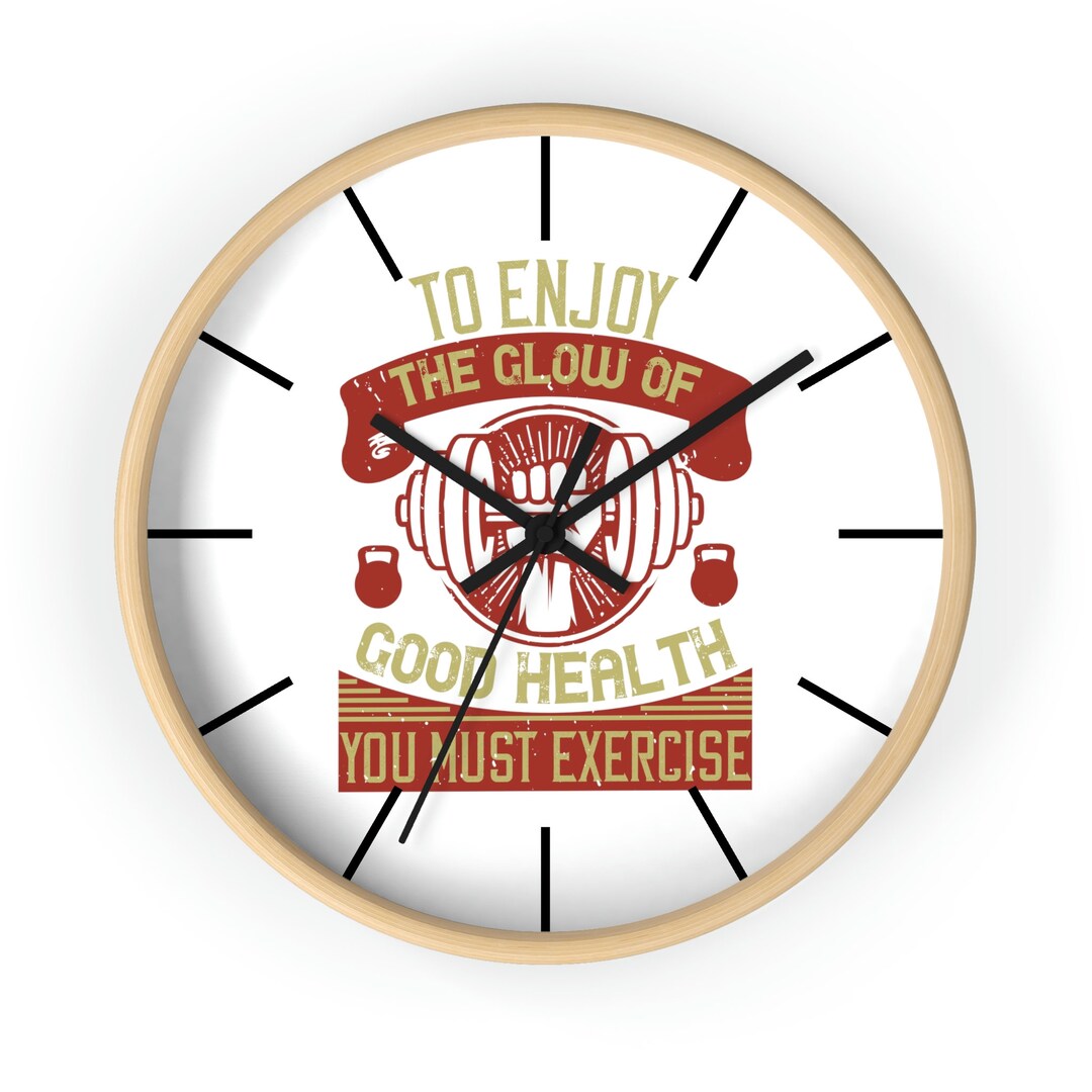 Fitness Center Wall Clock 10. Gym Clock Fitness Etsy