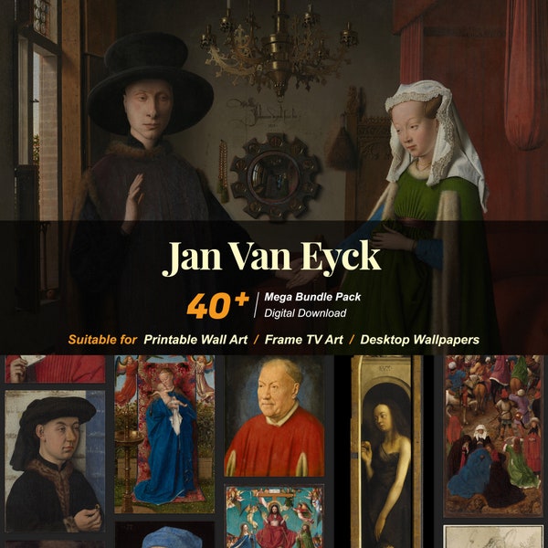 40+ Jan van Eyck Famous Paintings Collection | High-Resolution Digital Art Resources | Instant Digital Download | R-49