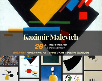 26+ Kazimir Malevich Famous Paintings Collection | High-Resolution Digital Art Resources | Instant Digital Download | R-77