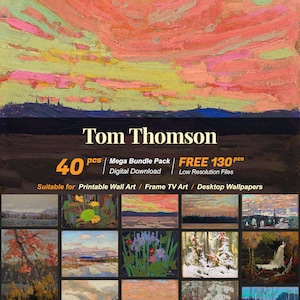 40+ Tom Thomson Famous Paintings Collection | High-Resolution Digital Art Resources | Instant Digital Download | R-60