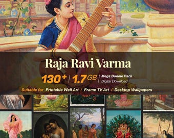 Raja Ravi Varma Paintings: Indian Folk Art Collection (Digital Download) R-177