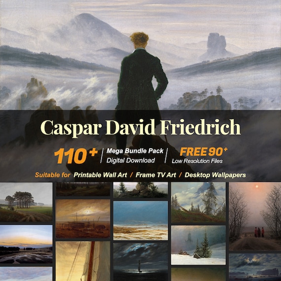 Caspar David Friedrich Art Collection: 110+ High-Resolution Paintings (Digital Download) R-04