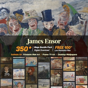 350+ James Ensor Famous Paintings Collection | High-Resolution Digital Art Resources | Instant Digital Download | R-33
