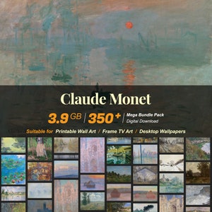 350+ Claude Monet Famous Paintings Collection | High-Resolution Digital Art Resources | Instant Digital Download | R-63