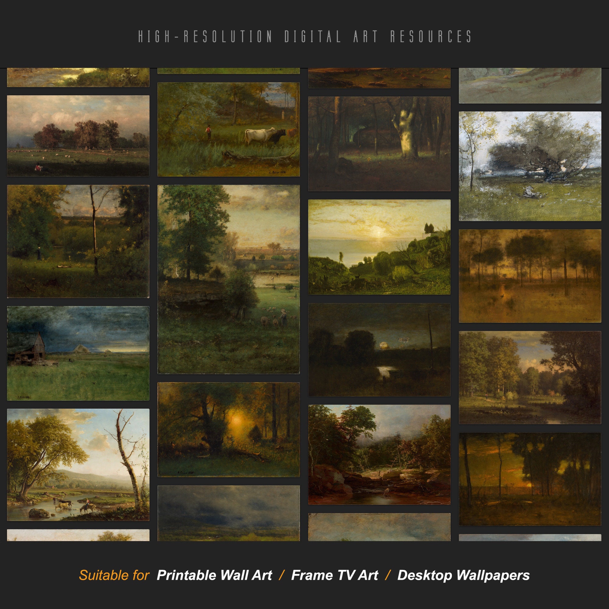 80 George Inness Famous Paintings Collection High-resolution Digital ...