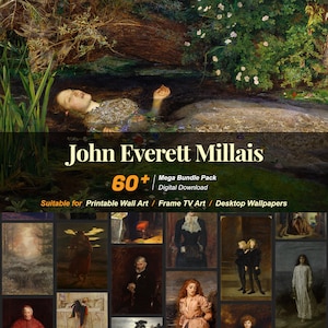 60+ John Everett Millais Famous Paintings Collection | High-Resolution Digital Art Resources | Instant Digital Download | R-15