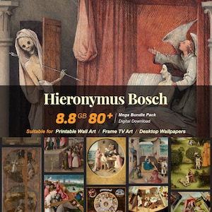 80+ Hieronymus Bosch Famous Paintings Collection | High-Resolution Digital Art Resources | Instant Digital Download | R-73
