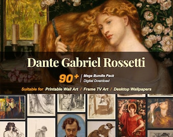 90+ Dante Gabriel Rossetti Famous Paintings Collection | High-Resolution Digital Art Resources | Instant Digital Download | R-114