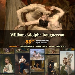90+ William-Adolphe Bouguereau berühmte Gemälde Sammlung | Hochauflösende digitale Kunst-Ressourcen | Sofortiger digitaler Download | R-61