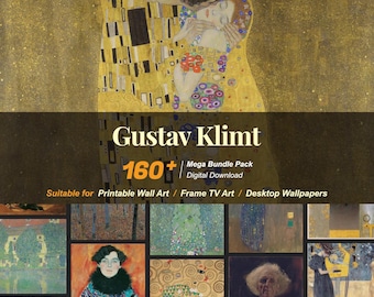 160+ Gustav Klimt Famous Paintings Collection | High-Resolution Digital Art Resources | Instant Digital Download | R-71