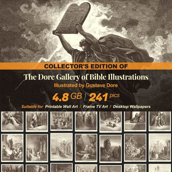 240+ The Dore Gallery of Bible Illustrations | Gustave Dore | High-Resolution Digital Art Resources | Instant Digital Download | R-88