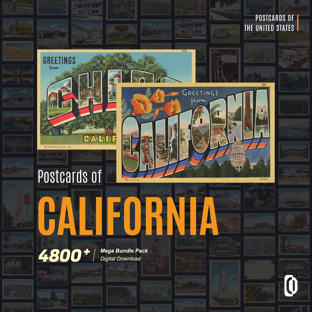 Vintage California Postcard Collection: 4800+ Vintage Large Letter ...