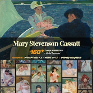 160+ collectie Mary Stevenson Cassatt Famous Paintings | Bronnen voor digitale kunst met hoge resolutie | Directe digitale download | R-16