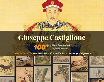 100+ Giuseppe Castiglione Famous Paintings Collection | Chinese Art | High-Resolution Digital Art Resources | Instant Digital Download | 98