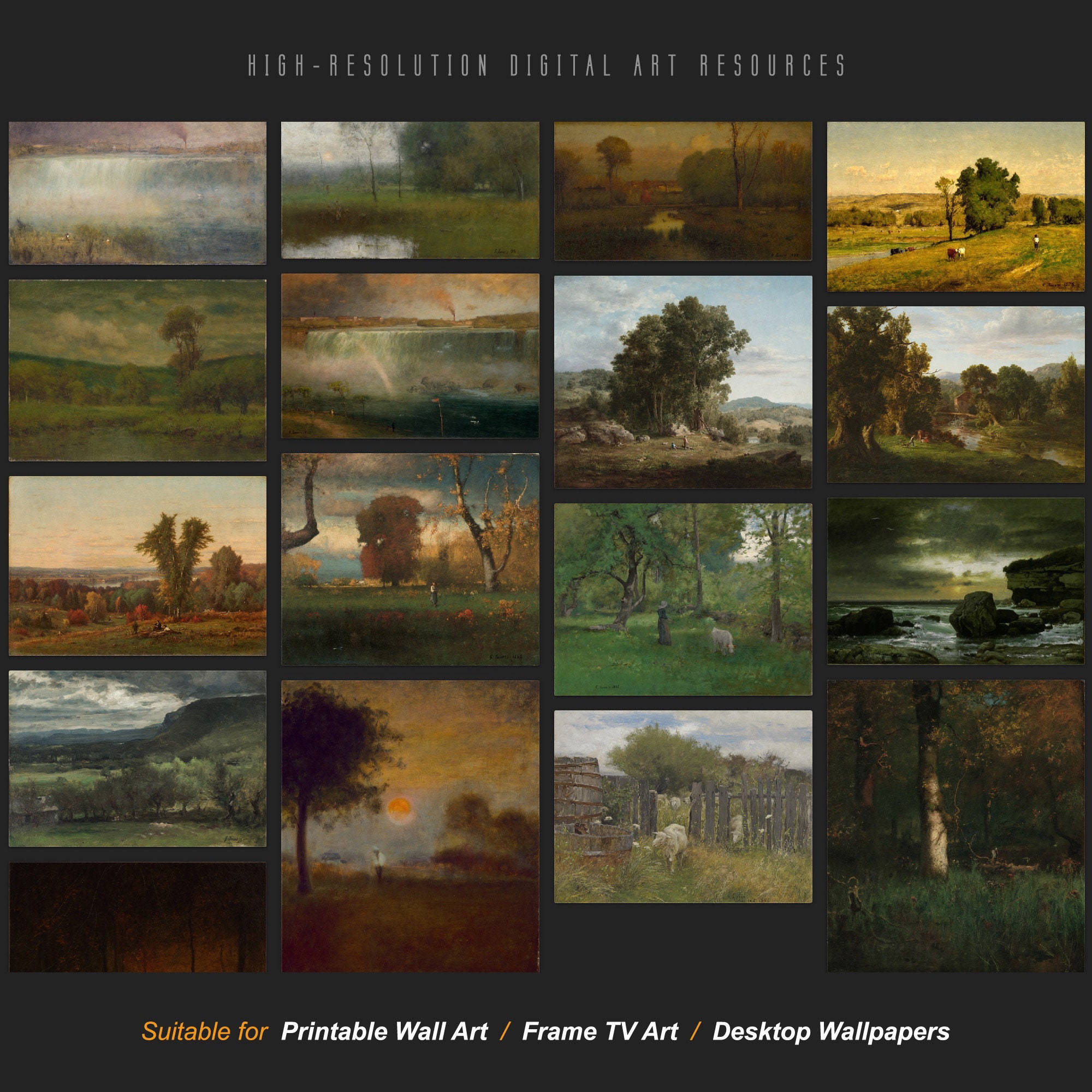 80 George Inness Famous Paintings Collection High-resolution Digital ...