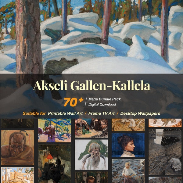 70+ Akseli Gallen-Kallela Famous Paintings Collection | High-Resolution Digital Art Resources | Instant Digital Download | R-36