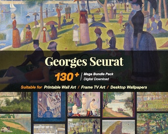 130+ Georges Seurat Famous Paintings Collection | High-Resolution Digital Art Resources | Instant Digital Download | R-09