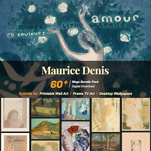 Collezione di oltre 60 dipinti famosi di Maurice Denis / Risorse artistiche digitali ad alta risoluzione / Download digitale istantaneo / R-184