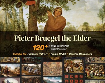 120+ Pieter Bruegel the Elder Famous Paintings Collection | High-Resolution Digital Art Resources | Instant Digital Download | R-85