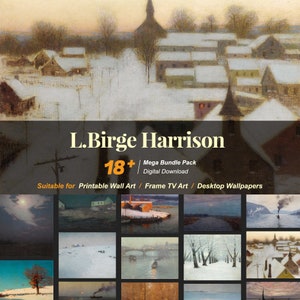 Peut inclure: Une collection de plus de 18 peintures numériques de L. Birge Harrison, adaptées pour l'impression en tant qu'art mural, l'encadrement pour l'art télévisé ou l'utilisation comme fonds d'écran d'ordinateur. Les peintures représentent des scènes d'hiver avec des maisons, des arbres et des rivières recouverts de neige.