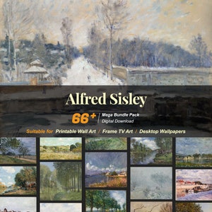 66+ Alfred Sisley Famous Paintings Collection | High-Resolution Digital Art Resources | Instant Digital Download | R-65