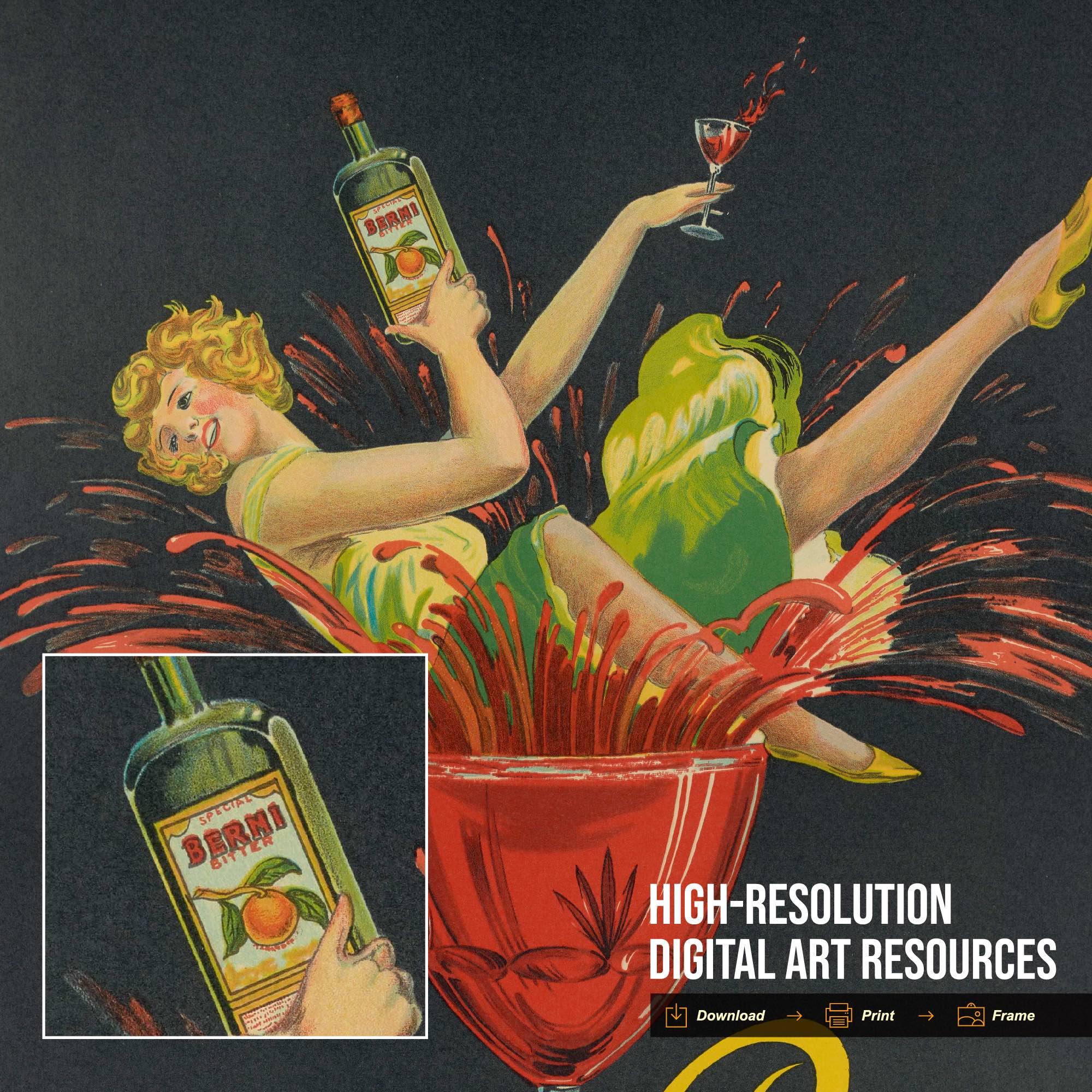 Vintage Alcohol Liquor Posters, Retro Bar Wall Art (digital Download) R ...