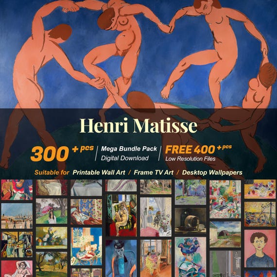300+ Henri Matisse Famous Paintings Collection | High-Resolution Digital Art Resources | Instant Digital Download | R-209