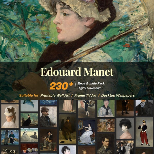 230+ Edouard Manet Famous Paintings Collection | High-Resolution Digital Art Resources | Instant Digital Download | R-07