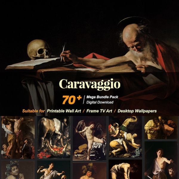 70+ Caravaggio Famous Paintings Collection | High-Resolution Digital Art Resources | Instant Digital Download | R-37