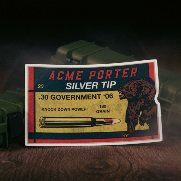 thumbnail image 2 of .30-30 Ammo Label Decals 2-Pack – Rectangular Ammo Can Stickers, Black/White/Yellow, BLYW Wrapped In Ink 2 of 2