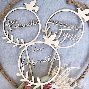 Laserdatei Caketopper Topper Konfirmation _ SVG und DXF-Datei inkl. Gewerbelizenz