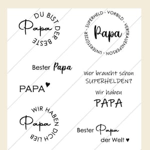 Laserdatei Plotterdatei Vatertag Papa Schriftzüge Vatertagsgeschenk _ SVG und DXF-Datei inkl. Gewerbelizenz