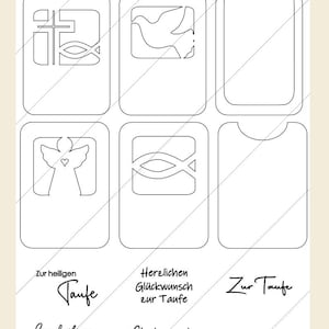 Laserdatei Taufe Karte Glückwunschkarte Geldgeschenk Geschenkgutschein _ SVG und DXF-Datei inkl. Gewerbelizenz